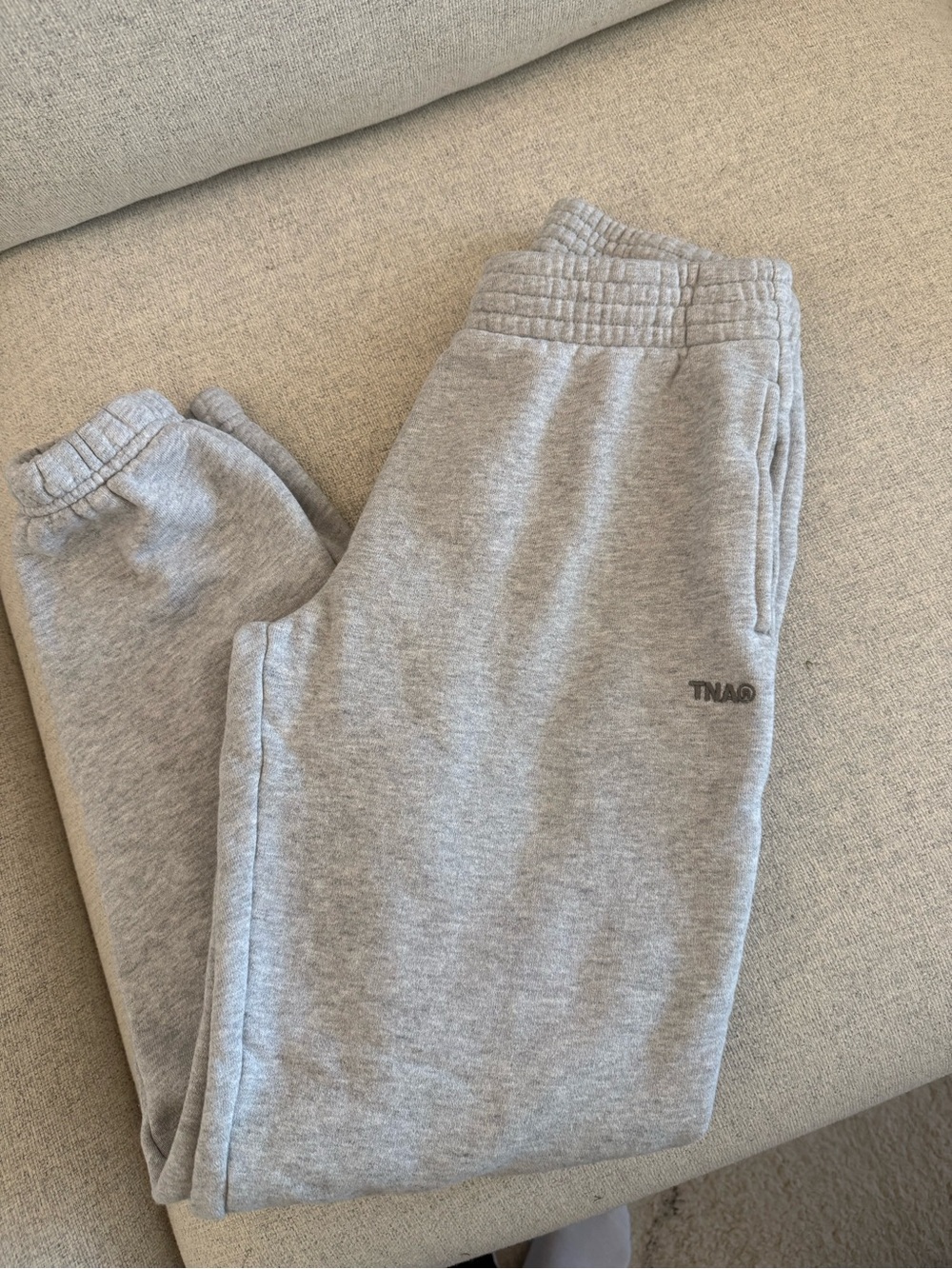 Aritzia TNAKids Gray Fleece Jogger Pants by TNA